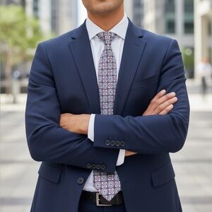 NWT Savile Row Company Burgundy Medallion Necktie - Nordstrom Exclusive Mens Tie